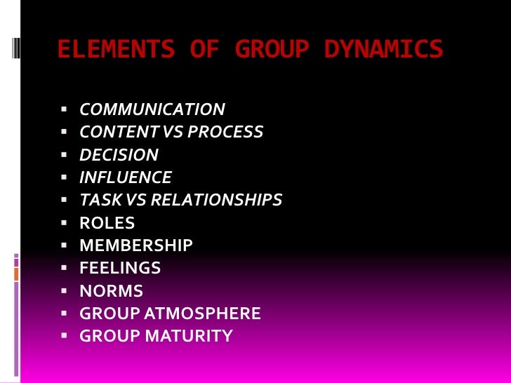 Group dynamics