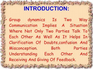Group dynamics | PPT