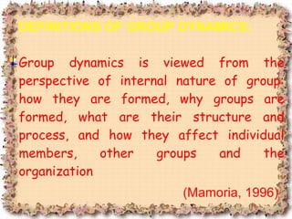 Group dynamics | PPT