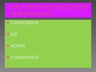 COMPOSITION SIZE NORMS COHESIVENESS 