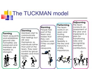 The TUCKMAN model
 