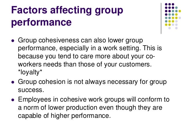 factors affecting group dynamics ppt