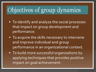 Group dynamics | PPTX