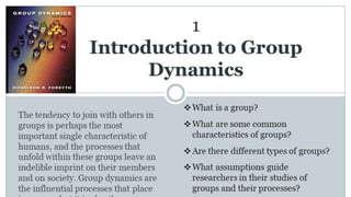 Group dynamics | PPT