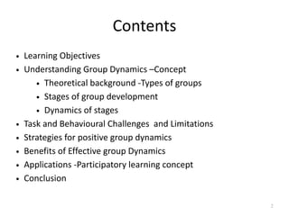 GROUP DYNAMICS and Participatory learning in medical and Dental ...