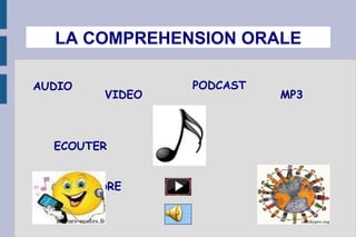 LA COMPREHENSION ORALE AUDIO VIDEO PODCAST MP3 ECOUTER  COMPRENDRE 