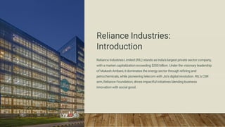 Intro About Ril CSR objective of Tata Motors, Adani Foundation and Reliance Industries ...