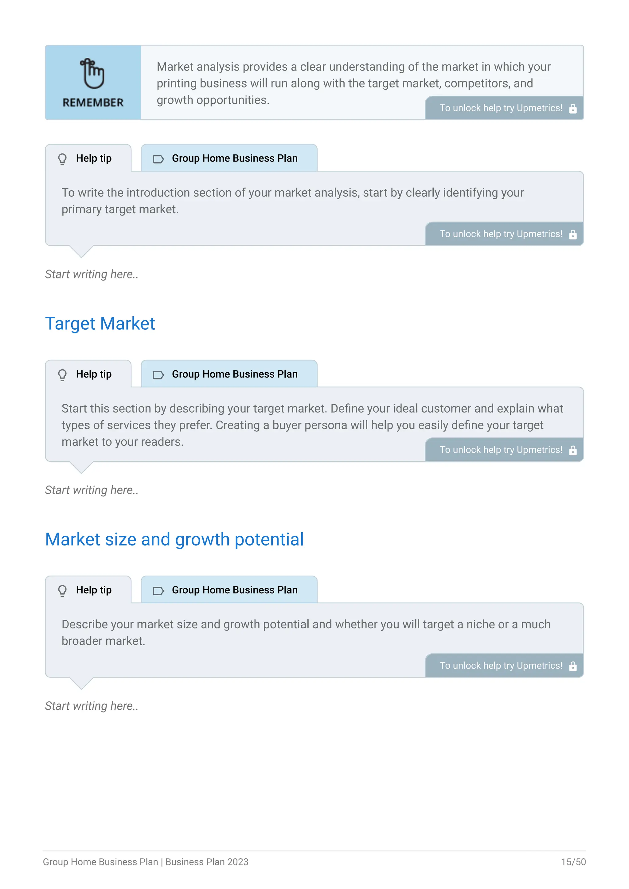 Group Home Business Plan Example | Upmetrics | PDF