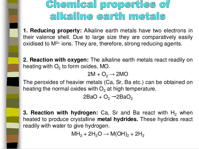 Chemistry Of Alkaline Earth Metals Manik