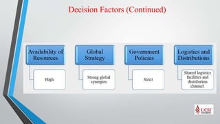 Decision Factors (Continued)
 