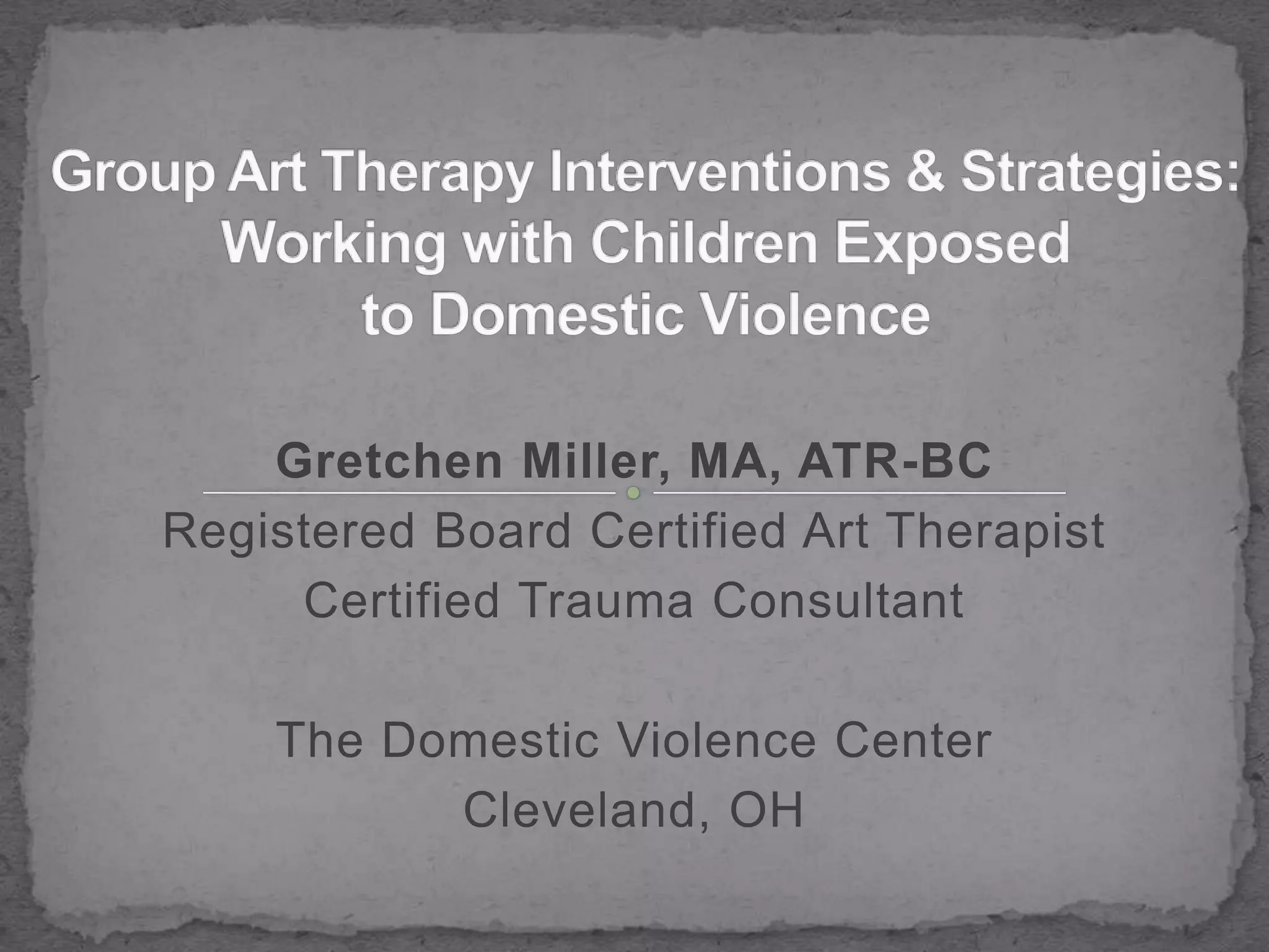 Group Art Therapy Interventions & Strategies: Working with Children ...