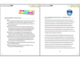 Group Dynamics Publication from ITT Tech
