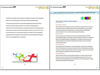 Group Dynamics Publication from ITT Tech
