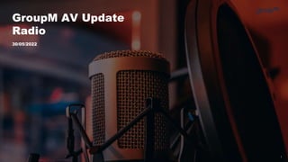 1
GroupM AV Update
Radio
30/05/2022
 