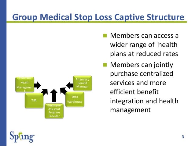 Group medical stop loss captives 2015 Group medical stop loss captives 2015