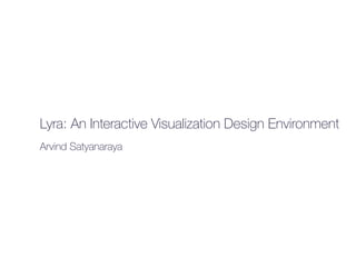 Lyra: An Interactive Visualization Design Environment
Arvind Satyanaraya
 