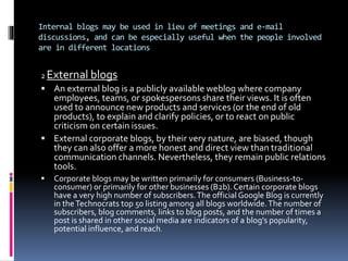 corporate blogging | PPTX