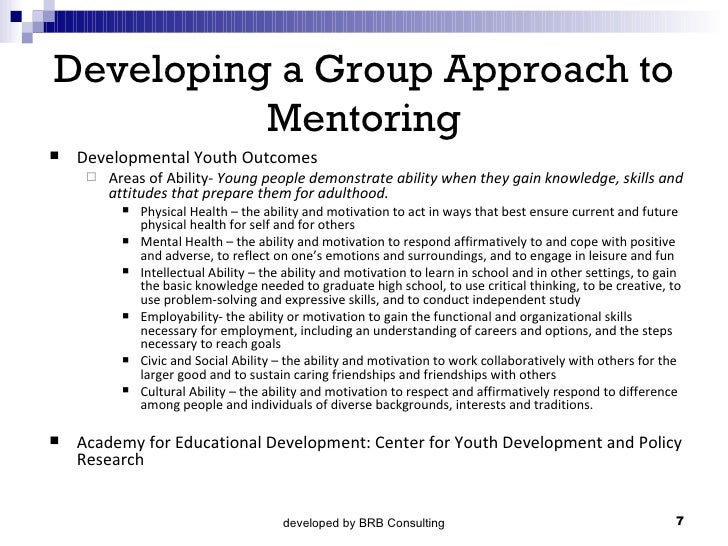 Group mentoring. developing a group mentoring program