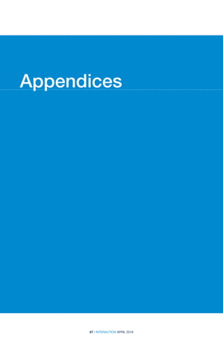 87 | INTERACTION APRIL 2016
Appendices
 