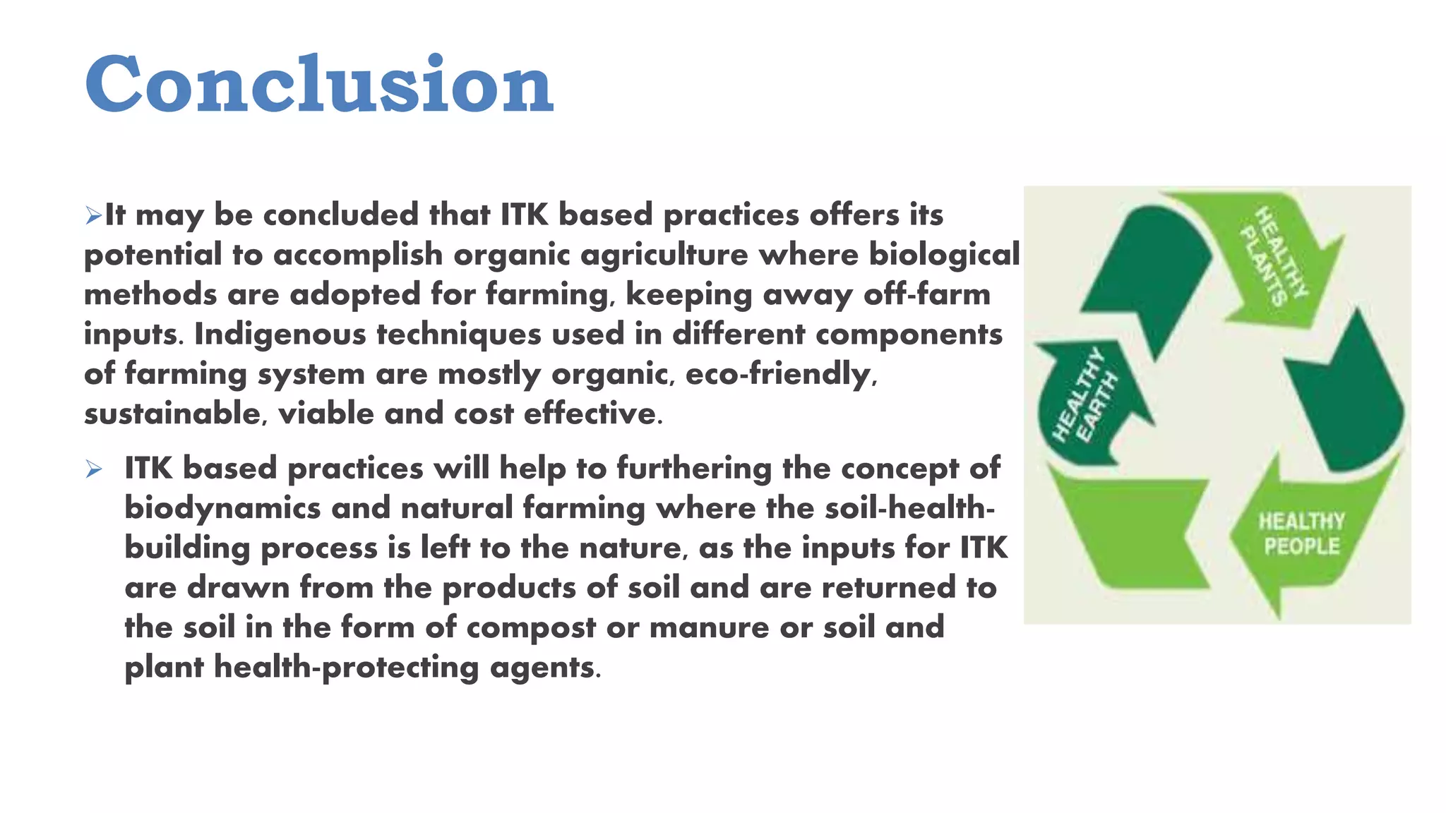 organic farming using ITK | PPTX