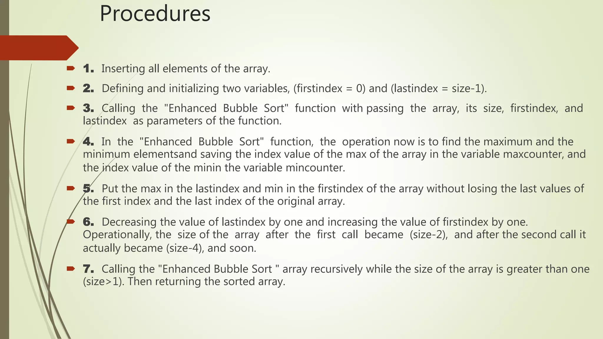 enhancement of sorting algorithm | PPT