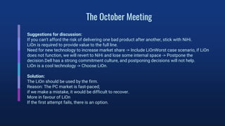 The October Meeting
Suggestions for discussion:
If you can't afford the risk of delivering one bad product after another, ...