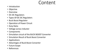 Solar Power Based Buck boost Regulator | PPTX