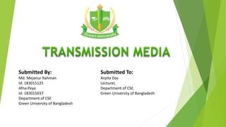 Submitted By:
Md. Mejanur Rahman
Id: 183015125
Afna Peya
Id: 183015037
Department of CSE
Green University of Bangladesh
Submitted To:
Arpita Das
Lecturer,
Department of CSE.
Green University of Bangladesh
 
