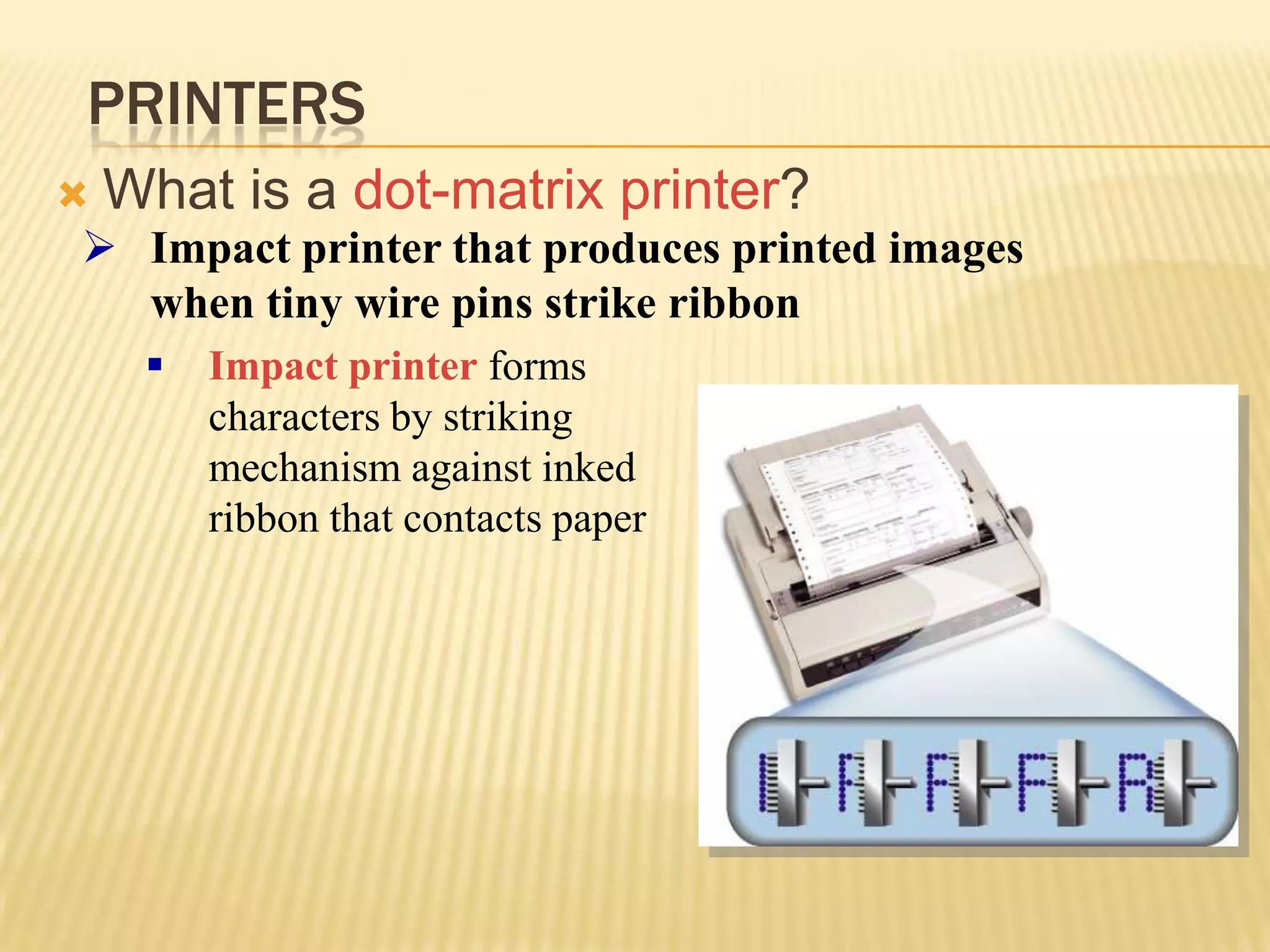 Ink-jet printersprays tiny drops of liquid ink onto paper