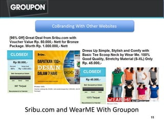 11
Sribu.com and WearME With Groupon
 