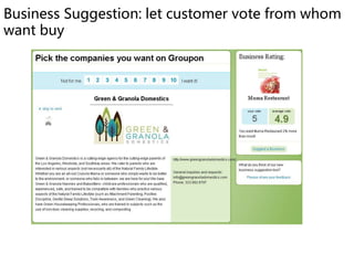 Business Suggestion: let customer vote from whom
want buy
 