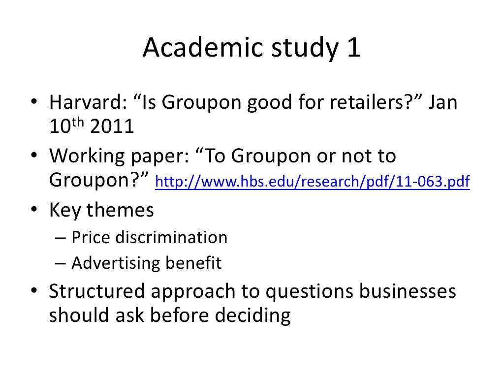 Academic study 1 Harvard “Is