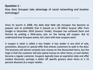 Groupon's business model social and local | PPT