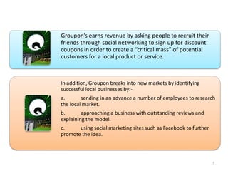 Groupon's business model social and local | PPT