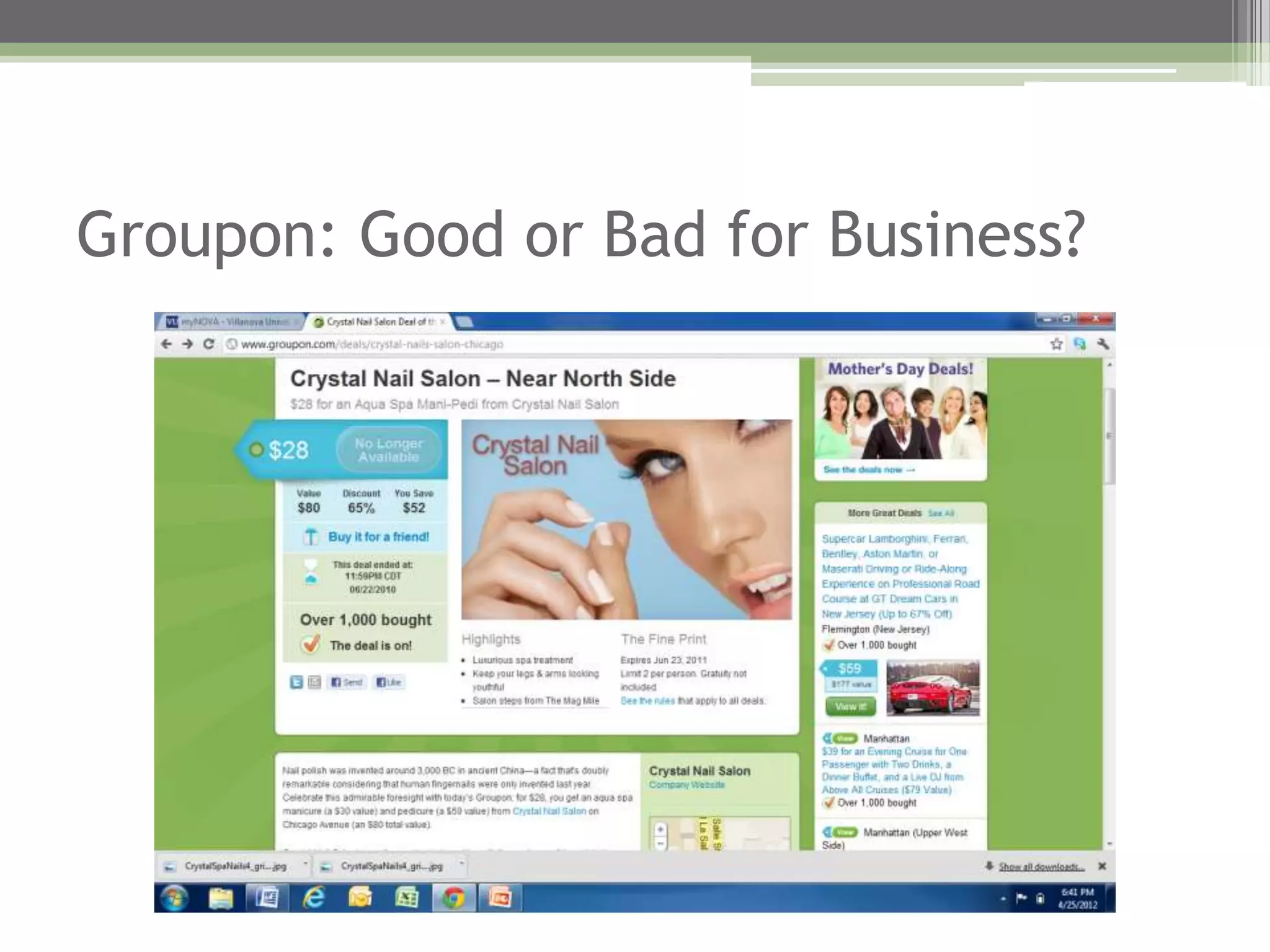 Groupon: Good or Bad for Business?
 