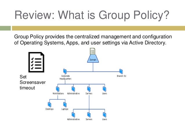 Useful group policy concepts