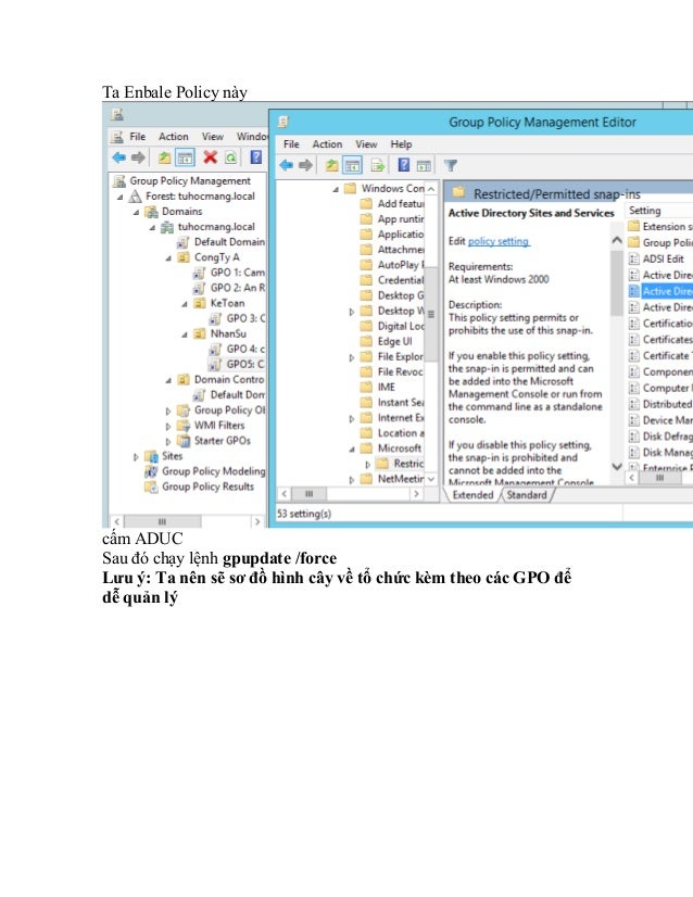 Group policy object p1