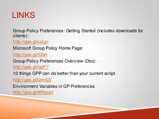 Group policy preferences | PPTX
