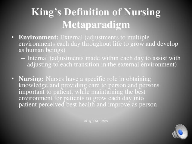Imogene King Goal Attainment Theory Group Project