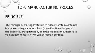 Soy milk in Cheese making process (TOFU CHEESE or PANDER CHEESE) | PPTX