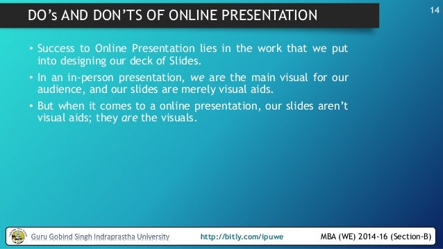 creating and delivering online presentations ppt