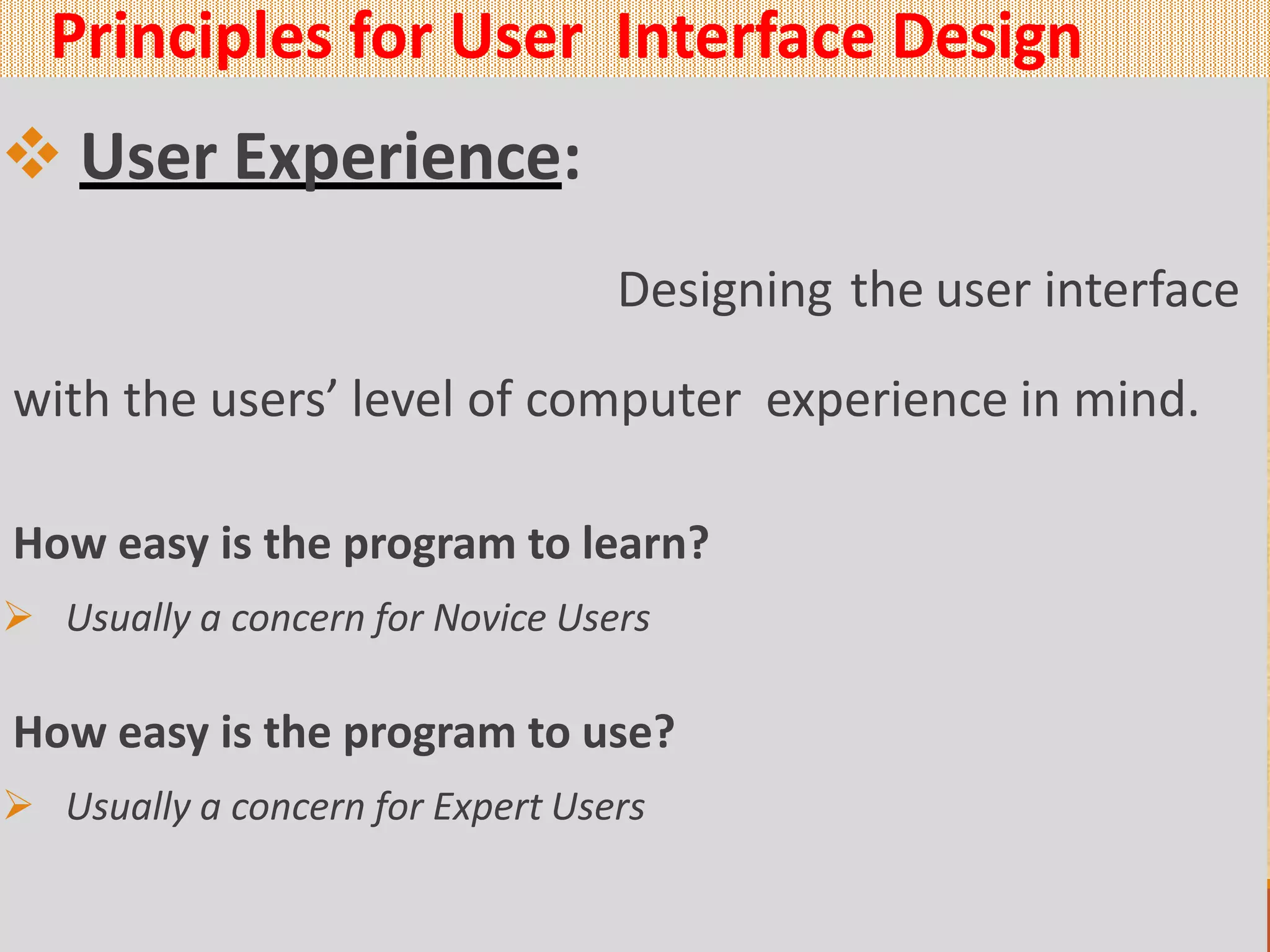 User Interface Design,Principles & process | PPT