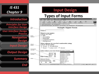 Design Input Introduction User Interface Design | PPT