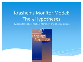 Krashen’s Monitor Model:
The 5 Hypotheses
By: Jennifer Cobos, Rachael McKinley, and Chelsea Bryant

 