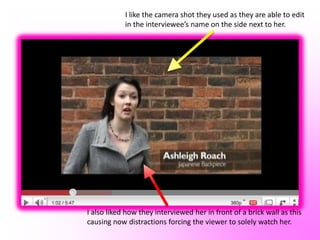 The purpose for this documentary was to give people a better insight about tattoos and to show reasons behind why people get tattoos such as culture reasons. 