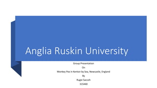 Anglia Ruskin University
Group Presentation
On
Monkey Pox in Kenton by Sea, Newcastle, England
By
Rugie Saccoh
315440
 