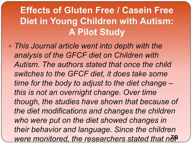 GFCF Diet for Autism | PPTX | Digestive Disorders | Diseases and Conditions