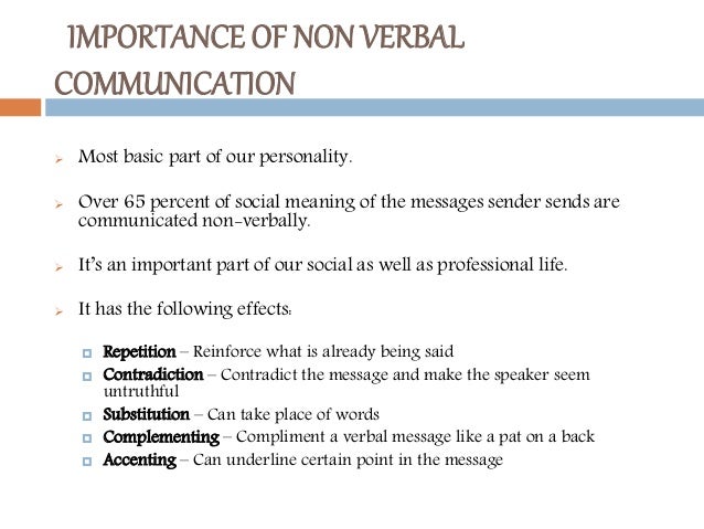 The Importance Of Nonverbal Communication