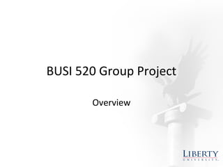 BUSI 520 Group Project

       Overview
 