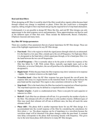 Project report on RF Filter Design | PDF